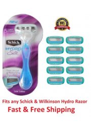 *11 Schick Hydro Silk 5 Razor Blades Women's Refills Cartridges Shaver 4 8