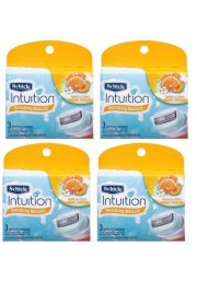 12 Schick intuition Razor Blade Women Tropical Citrus Cartridges Moisturizes USA