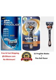 17 Proglide FLEX BALL Gillette FUSION Razor Blades Cartridges Refills Shaver USA 