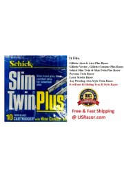 200 Schick Slim Twin Plus Razor Blades Refills Cartridge Fit Atra Shaver