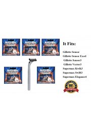 26 Supermax Kwik3 Razor BLADES Fits Gillette Sensor3 Excel 
