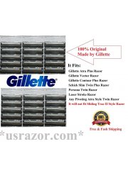*30 Gillette Atra Plus Razor Blades Cartridge Refill Fit Schick Slim Twin Shaver