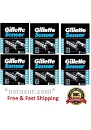 30 Gillette Sensor Razor Blades Cartridges Refills Shaver Handle Fit Excel 3 10