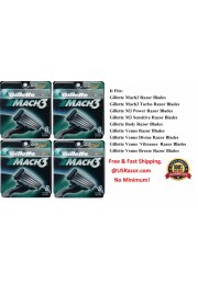 32 Gillette Mach3 Razor Blades Refills Shaver Cartridges 8*2 Fit Turbo M3 Power