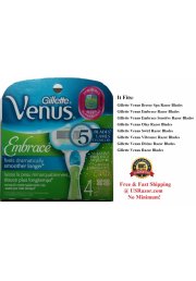 4 Gillette Venus Embrace Razor Blades Refill Cartridges 