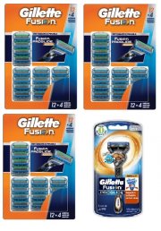 49 Gillette FUSION Manual Razor Blades Cartridge Refill Shave
