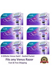 **6 Gillette Venus Swirl Flex Ball Razor Blade Cartridge Refill Fit Embrace Olay