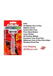 GILLETTE RED VECTOR FITS ATRA PLUS RAZOR BLADES CARTRIDGES REFILL
