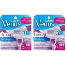 12 Breeze Gillette Venus Razor Blades Cartridges Refills Shaver Women Freesia 6