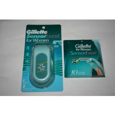 12 GILLETTE SENSOR WOMEN Excel BLADES CARTRIDGES Refills Shaver Handle Razor 