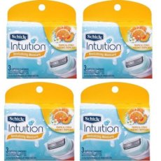 12 Schick intuition Razor Blade Women Tropical Citrus Cartridges Moisturizes USA