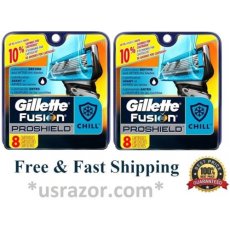 16 Gillette Proshield Chill Fusion Flexball Blades Cartridge fit Power Razor 8 4