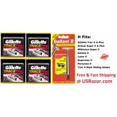 205 Gillette Trac II Plus Razor Blades TracII Cartridges Refillls