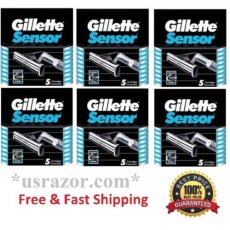 30 Gillette Sensor Razor Blades Cartridges Refills Shaver Handle Fit Excel 3 10