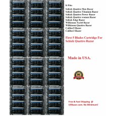 64 Refill Fit Schick Quattro Wilkinson Titanium Trimmer Razor 5 Blades Cartridge Made In USA