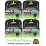 16 Gillette Body Razor Blades Refills Replacement Shaver Cartridges 4*4