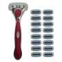 17 Women Refill Fit Schick Quattro Bikini Trimmer Razor 5 Blade Cartridge Handle