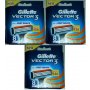 *24 Gillette Vector3 Blades fits Sensor Excel Razor Cartridges Refill Shaver 8*3