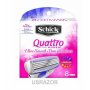 8 Schick Quattro Women Razor Blades Cartridges