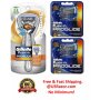 9 Gillette FUSION Proglide Silver Touch FLEX BALL Razor Blades