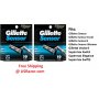 20 Gillette Regular Sensor Razor Blade Refill Cartridges 