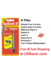 Gallant Razor Non Lubricant Blades Fit Gillette Trac II Plus