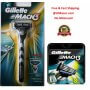 9 Gillette Mach3 8*1 Cartridges Blades Refill Shaver Razors Handle Fit M3 Turbo