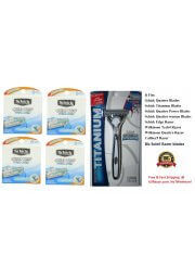 33 SCHICK QUATTRO CARTRIDGES TITANIUM BLADES ALONG RAZOR HANDLE