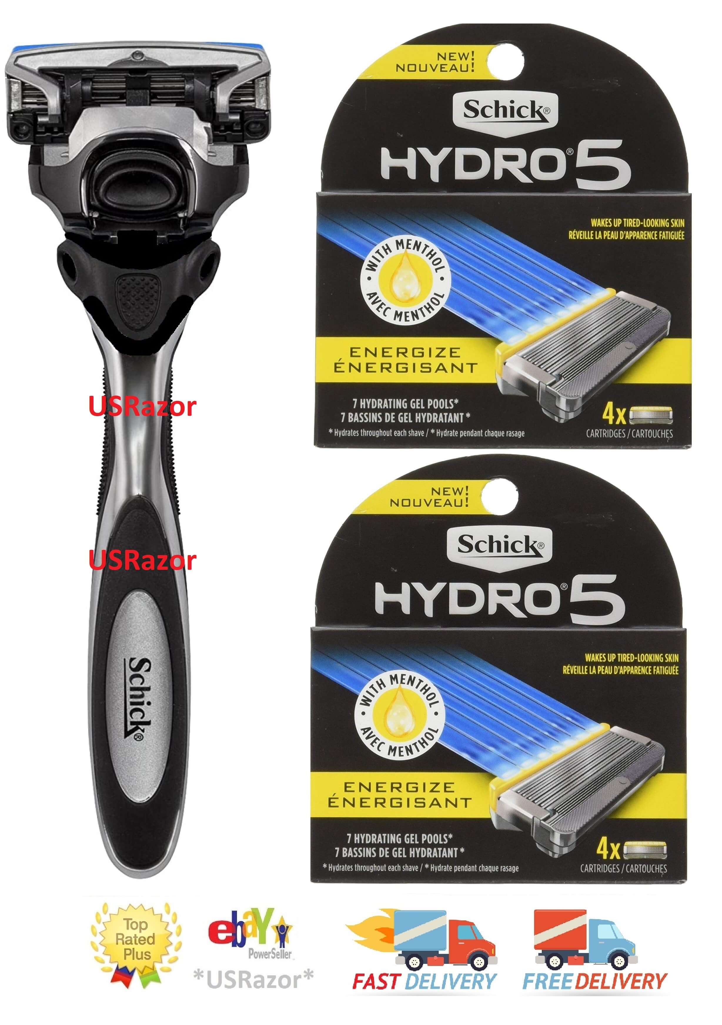 20 Schick Hydro 3 Razor Blades Refill Cartridges Fit Hydro 5 Silk Hydro3  Shaver