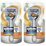 2 Silver Touch FLEX BALL Gillette FUSION Proglide Manual Razor Handle Shaver USA 