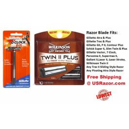 11 Trac II Blades Wilkinson Super Plus Cartridge Refill Ft Gillette Schick Razor  