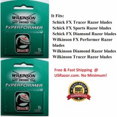 10 FX PERFORMER BLADES CARTRIDGES REFILLS USE SCHICK TRACER DIAMOND SPORTS RAZOR
