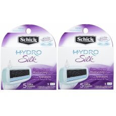 10 Hydro Silk Schick 5 Blades Razor Cartridges Refills HydroSilk Shaver 2*5