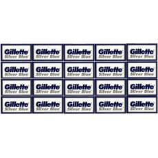 100 Gillette Double Edge Silver Blue Safety Razor Blades Refills Classic Style