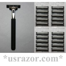 21 Gillette Atra Razor Blades Fit Schick Slim Twin Plus Refill Cartridges shaver