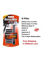 Supermax Fits Gillette Trac II Plus Razor Blades Handle 