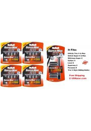 30 Supermax Razor Blade Fit Gillette Trac II Plus Schick Super 2 Shaver