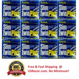 120 Schick Slim Twin Plus Refill Blades Cartridge Fit GILLETTE Atra Razor Shaver  