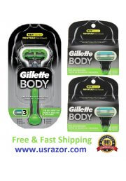 9 Gillette Men Body Razor Blades Refills Replacement Shaver Cartridges 4 8