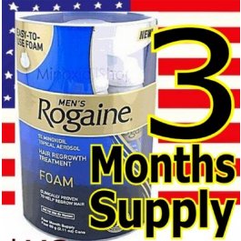 Rogaine Foam Extra Strength 5% Minoxidil Hair Regrowth Treatmt 3 Months Supply  