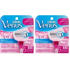 12 Gillette Venus Breeze Spa Razor Blades Cartridges Refill Shaver Women USA 2*6 