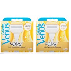 12 Gillette Venus Olay Razor Blades Cartridges Refills Shaver Authentic USA 6*2 