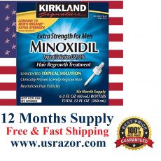 12 Months Kirkland 5% Minoxidil Hair Loss Regrowth Treatment GENERIC Rogaine