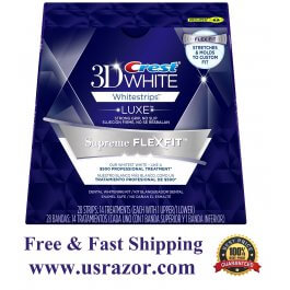 28 Crest 3d White LUXE Supreme FlexFit Whitestrips Dental Whitening Strips 