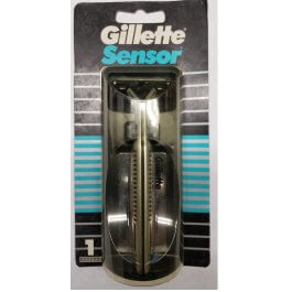 Original Gillette Sensor Razor Refill Cartridge Metal Handle Made in the USA 