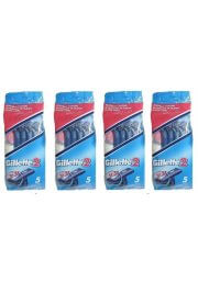 20 Gillette Blue II 2 Disposable Razor Same Good News