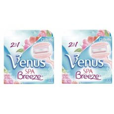 8 Breeze Spa Gillette Venus Razor Blades Cartridges Refill Shaver Women USA 2*6 