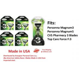 21 Personna Magnum3 Razor Blade Refill Cartridge Cheaper Than Gillette Shaver  