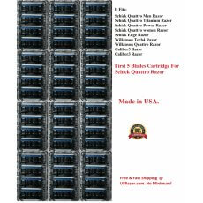 96 Refill Fit Schick Quattro Wilkinson Titanium Trimmer Razor 5 Blades Cartridge Made In USA