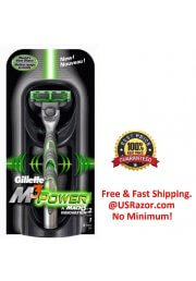 Gillette Mach3 M3 Power Razor + 2 Refill Cartridges Shaver Handle